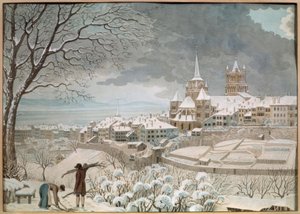Losanna sotto la neve