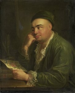 Un Uomo con un Disegno di Fiori, cosiddetto Ritratto di Jacob Feitama Jr, Mercante ad Amsterdam da Anonymous