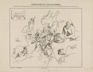 Aanschouwelijk Oorlogstooneel / Kaart van Europa in 1859 da Anonymous