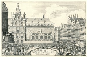 Annuncio della Pace di Münster ad Anversa, 1648