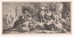 Apollo e le muse con soldati in arrivo da Anonymous