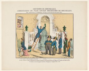 Arresto di Manneken Pis, 1845 da Anonymous