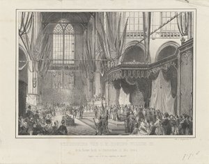 Giuramento di S.M. Re Guglielmo III nella Nieuwe Kerk di Amsterdam, 12 maggio 1849 da Anonymous