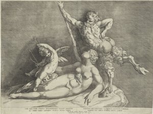 Gruppo scultoreo di Venere, Amore e un satiro