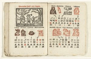 Pagine con la previsione per il mese di dicembre, 1712