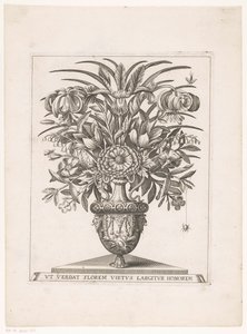 Fiori in vaso con teste di leone da Anonymous