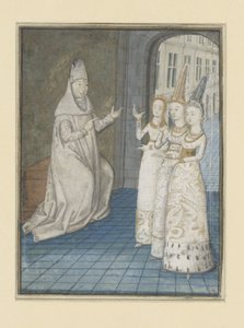 Boccaccio riceve tre donne (Le fortune degli uomini e delle donne nobili) da Anonymous