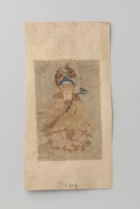 Buddha con ruyi in mano, seduto su un loto