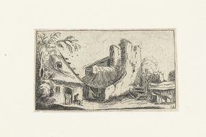 Fattoria presso le rovine di un muro da Anonymous