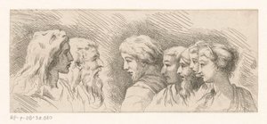 Busti di sette uomini e donne