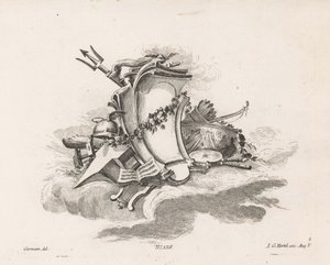 Cartiglio con attributi divini