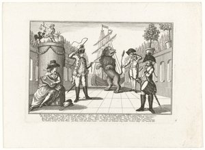 Il leone olandese domato dalla Prussia, 1787 da Anonymous