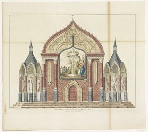 La distruzione della vecchia costituzione, decorazione al Botermarkt, 1795 da Anonymous