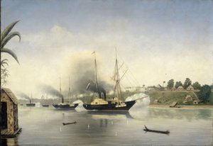 Il bombardamento del Kraton del Sultano di Djambi da parte delle navi governative 