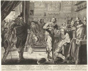 Il contadino nel grande negozio del barbiere, ca. 1650 da Anonymous