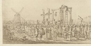 La bara di Ledenberg viene appesa alla forca, 1619 da Anonymous
