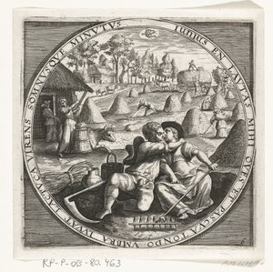 Il mese di giugno, fienagione, ca. 1600 da Anonymous