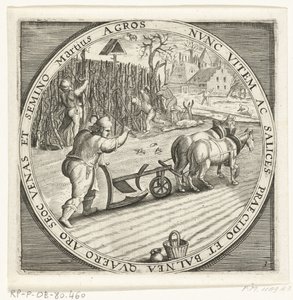 Il mese di marzo, aratura, ca. 1600 da Anonymous