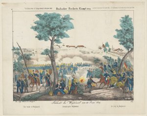 La battaglia di Waghäusel, 1849 da Anonymous