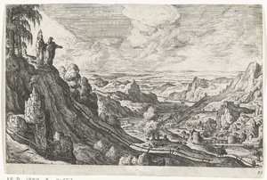 La tentazione di Cristo (serie: Paesaggi con rappresentazioni mitologiche e bibliche)