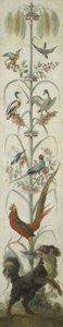 Raffigurazione decorativa con piante e animali