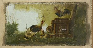 Pezzo decorativo con pollame da Anonymous
