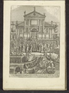 Doge e Serenissima Signoria davanti alla chiesa di San Giorgio Maggiore a Venezia da Anonymous