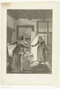 Elsje van Houweningen sorprende Ugo Grozio nella cassa dei libri, 1621