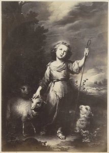 Fotoreproduzione di (probabilmente) una stampa di Giovanni Battista da bambino da Anonymous