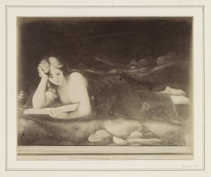 Fotoreproduzione di un dipinto di Antonio da Correggio, raffigurante la penitenza di Maria Maddalena da Anonymous