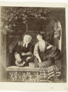 Riproduzione fotografica del dipinto La droghiera di Frans van Mieris II
