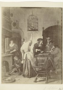 Riproduzione fotografica del dipinto La gabbia del pappagallo di Jan Steen da Anonymous