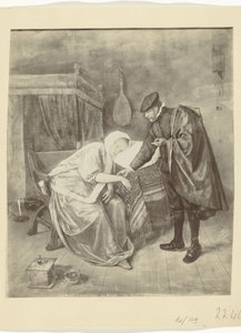 Riproduzione fotografica del dipinto La donna malata di Jan Steen da Anonymous