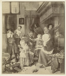 Riproduzione fotografica del dipinto La festa di San Nicola di Jan Steen da Anonymous