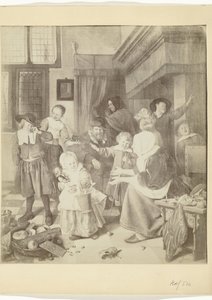 Riproduzione fotografica del dipinto La festa di San Nicola di Jan Steen da Anonymous