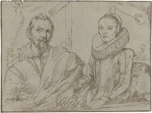 Frans Snijders e sua moglie Margaretha de Vos