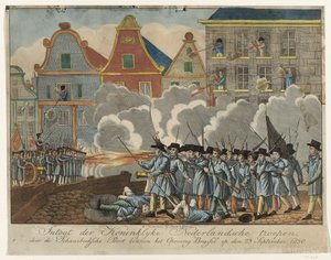 Battaglie alla Porta di Schaerbeek a Bruxelles, 1830 da Anonymous