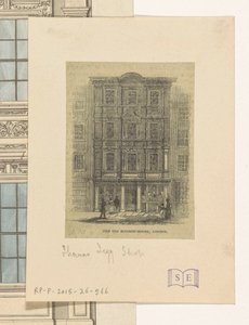 Facciata del negozio di Thomas Tegg a Londra da Anonymous