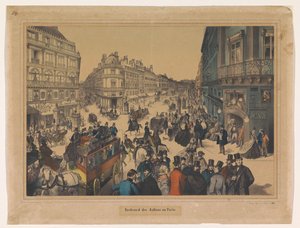 Veduta del Boulevard des Italiens a Parigi da Anonymous