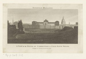 Veduta della prigione di Coldbath Fields, a Londra da Anonymous