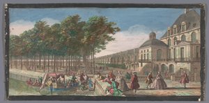 Veduta della Cour de la Fontaine del Palais de Fontainebleau da Anonymous