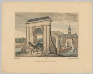 Veduta della Porta di Leida ad Amsterdam