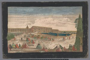 Vista sul Giardino di Versailles e il Palazzo di Versailles da Anonymous