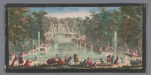 Vista sulle cascate del giardino del Château de Saint-Cloud Veue de la cascade de St. Cloud da Anonymous