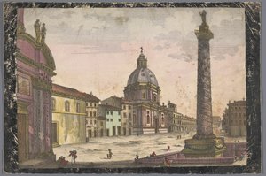 Veduta della chiesa di Santa Maria di Loreto e della Colonna di Traiano a Roma da Anonymous