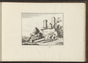 Veduta delle rovine della tomba degli Orazi e Curiazi a Roma