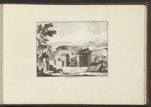 Veduta delle rovine del Mausoleo di Augusto a Roma (Palazzi e monumenti a Venezia, Livorno, Napoli e Roma) da Anonymous