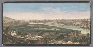 Veduta della città di Parigi vista dal villaggio di Chaillot