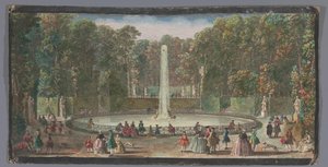 Veduta del Bassin des Muses nel giardino del Château de Marly da Anonymous