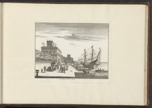 Veduta del Palazzo Reale sulla costa di Napoli da Anonymous